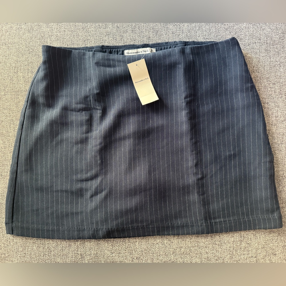 Abercrombie & Fitch Navy Pinstripe Mini Skirt